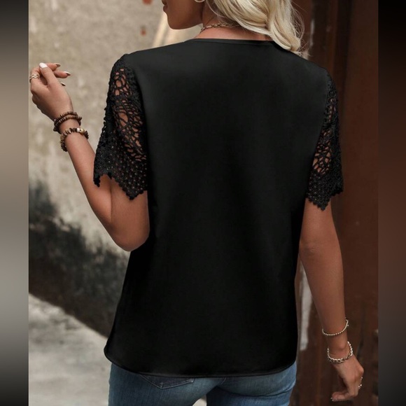 Boho floral lace sleeve blouse - Picture 4 of 8